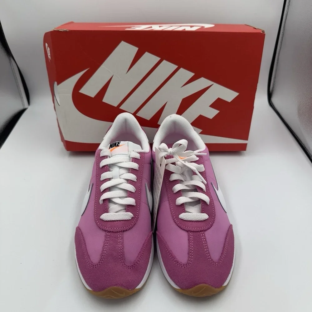 Nike‎ Pacific Shoes Womens Size 7 Playful Pink White Suede Sneakers HM4771-602